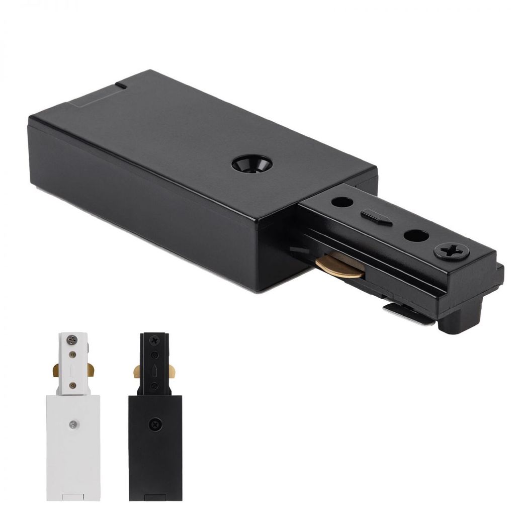 H Track Live End Power Feed Connector 3 สาย-1 Track Lighting Kit วงจรเดียว H ประเภท Power Track Eith