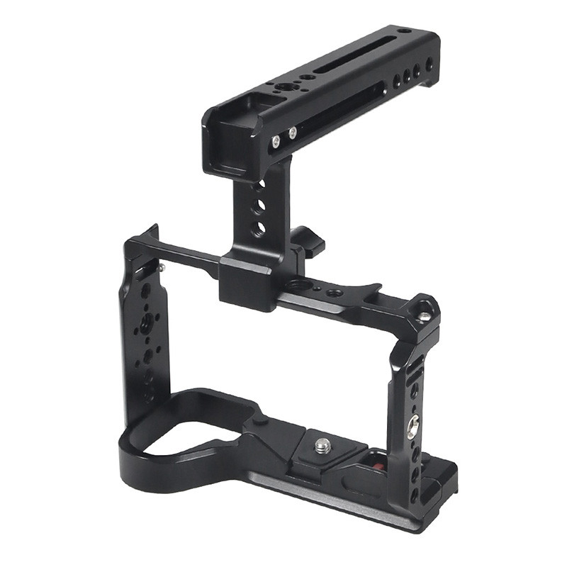 A6700 กล้องกรง Stabilizer Rig สําหรับ Sony A6700 DSLR Quick Release ARCA ขาตั้งกล้องรองเท้าเย็น 1/4 