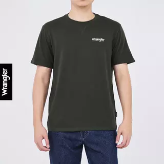 WRANGLER เสื้อยืดแขนสั้นผู้ชาย รุ่น WR SC26MTSSC03 สีเขียวเข้ม