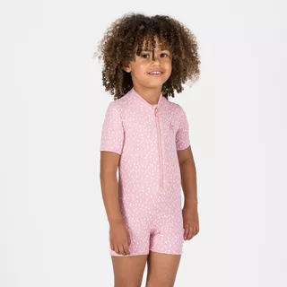 Decathlon Baby Swimming Short Sleeve And Short Leg Suit ชุดว่ายน้ำแขนสั้นและขาสั้นสำหรับเด็กเล็ก - Pink