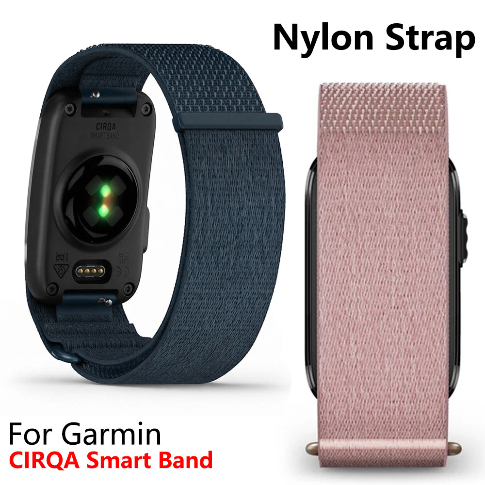 ไนลอนห่วงพรีเมี่ยมเปลี่ยนสายนาฬิกาสําหรับ Garmin CIRQA สมาร์ทวงปรับกีฬาข้อมือสร้อยข้อมืออุปกรณ์เสริมสําหรับผู้หญิงผู้ชาย
