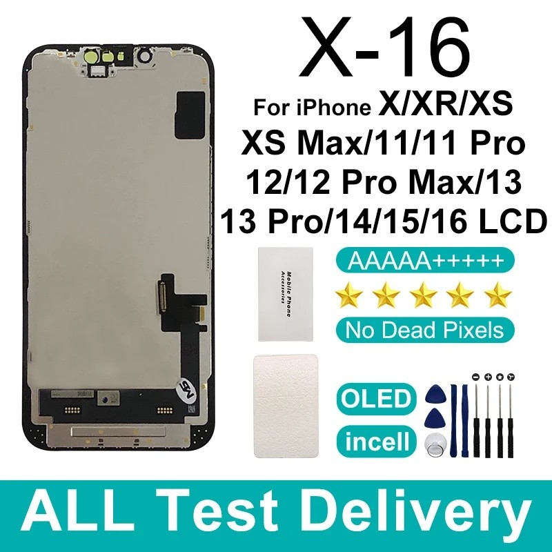 AAA + OLED สําหรับ iPhone 13 Pro Max LCD 12 Mini 13 จอแสดงผล Digitizer หน้าจอสัมผัส INCELL สําหรับ i