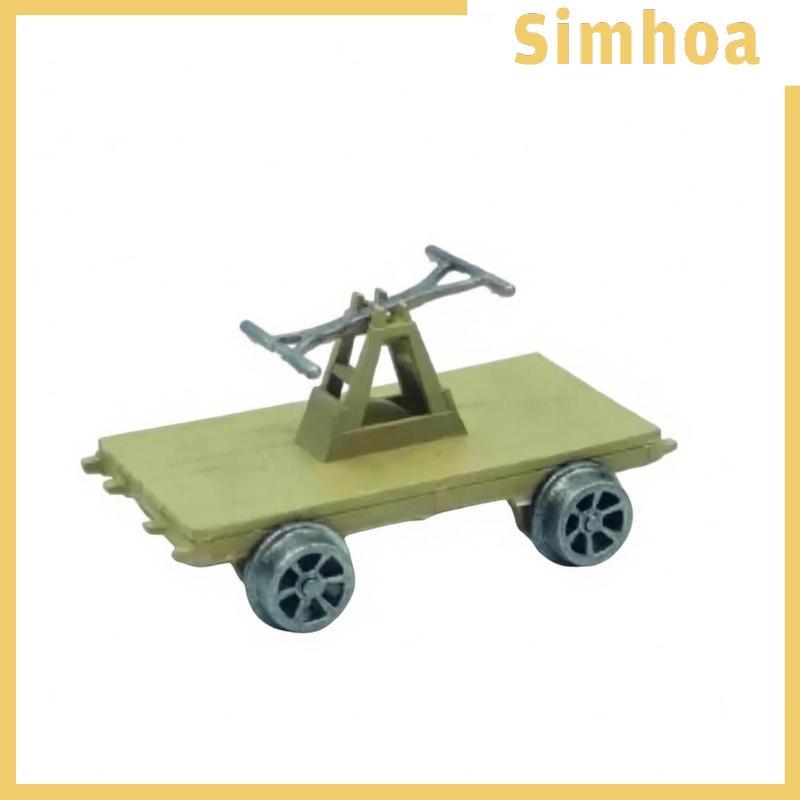 [SIMHOA] HO Scale Train Trolley สีเขียวมะกอก HO Scale Plastic Boks Model Train Boks มีล้อพลาสติก Fla