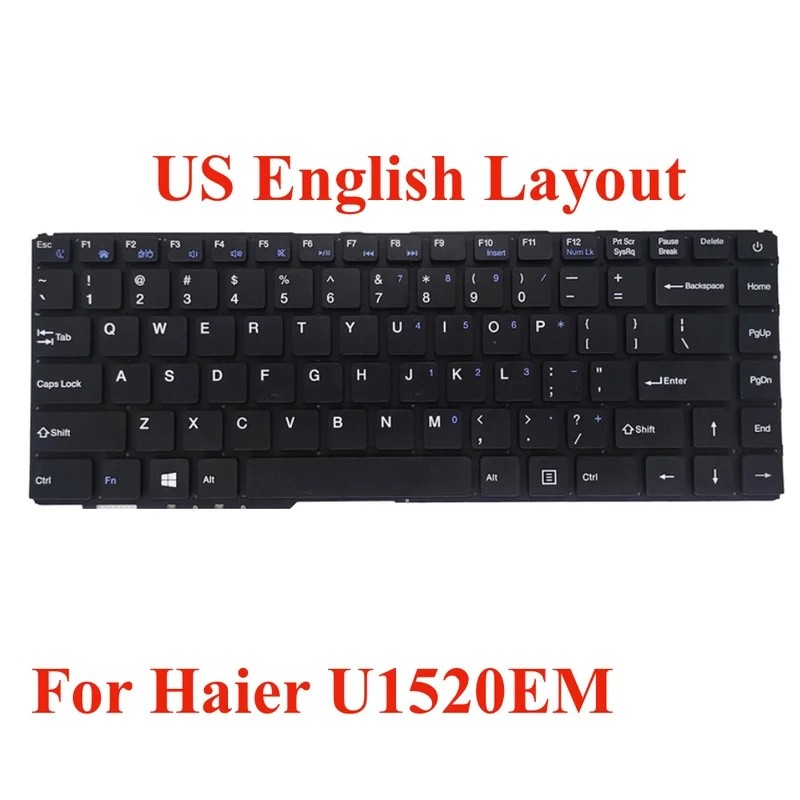 ใหม่ US แป้นพิมพ์ภาษาอังกฤษสําหรับ Haier U1520EM U1520SD U1500EM USA สหรัฐอเมริกาโน้ตบุ๊ค Teclado แป