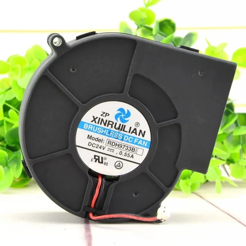 ใหม่สําหรับ RDH9733B 24V 0.55A 9 ซม. 9733 หม้อน้ําพัดลมเทอร์โบ 2 สาย