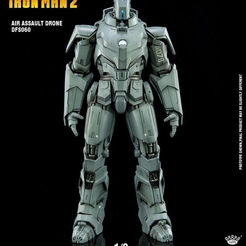 Kingarts Marvel ของแท้ Iron Man 2 Henmo Iron Soldier 1/9 Super Movable Air Force รูปรุ่น