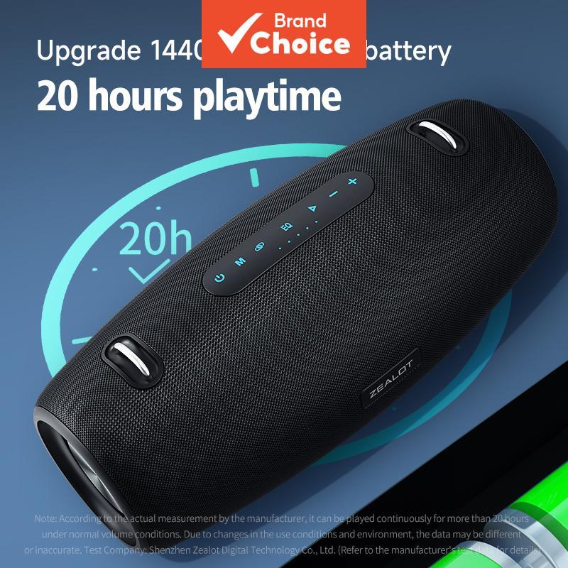ลําโพงบลูทูธไร้สาย ZEALOT S67 กําลังขับ 60W เบสลึกสมจริง ความจุแบตเตอรี่ 14400mAh กันน้ํา เหมาะสําหร