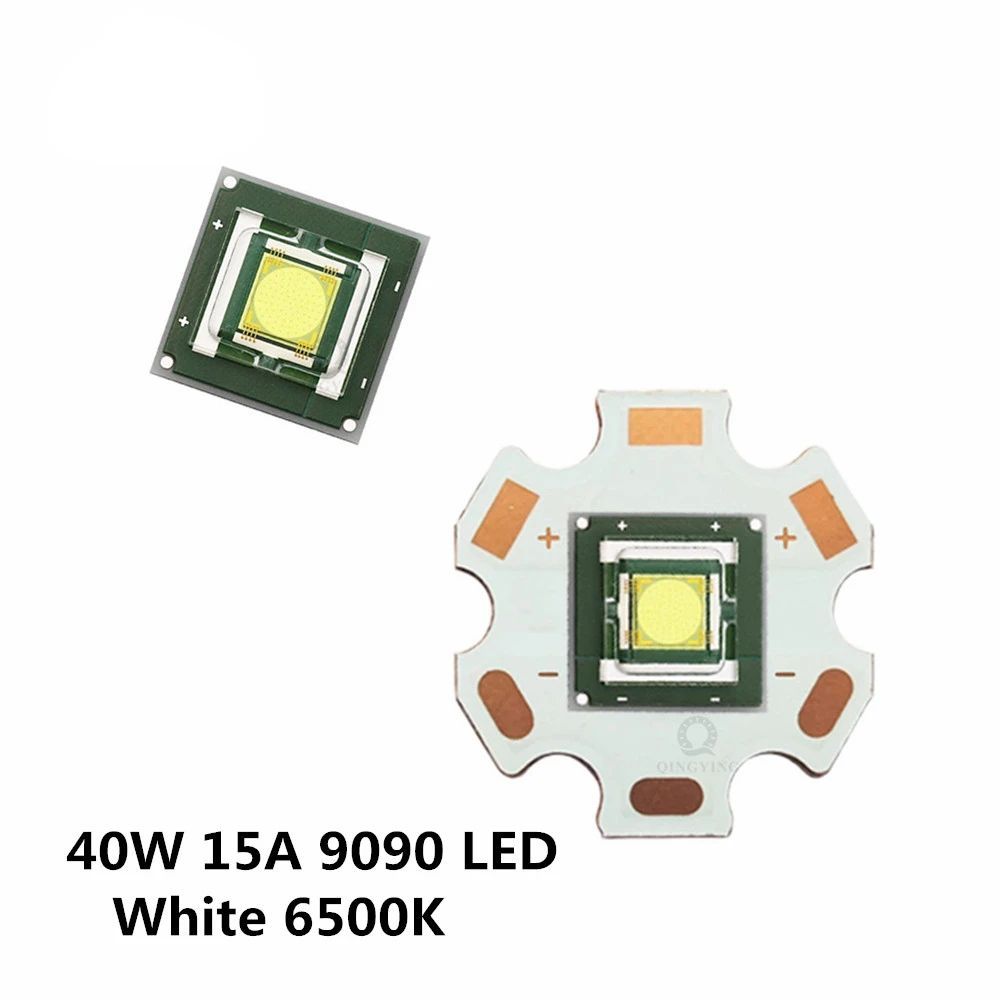 1pcs -10pcs 40W ชิป LED เลเซอร์ลูกปัด 9090 SBT90 40watt 3V-3.2V 15A High Power SMD ไดโอด 1000-4000LM