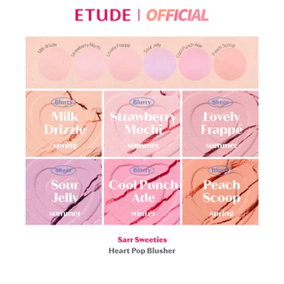 ETUDE [SARR SWEETIES] Heart Pop Blusher อีทูดี้ ฮาร์ท ป๊อป บลัชเชอร์