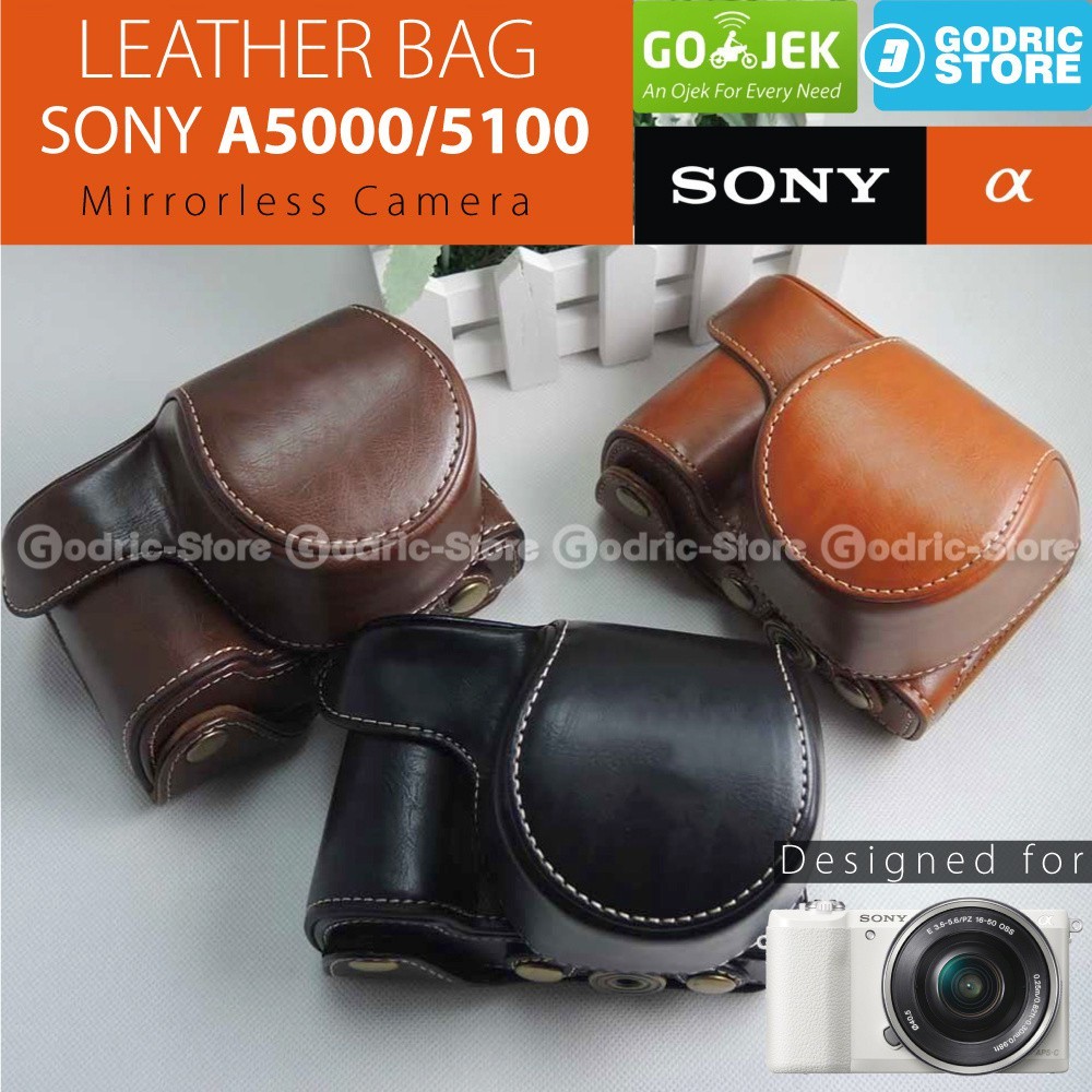 กระเป๋าหนัง Sony Alpha A5000 / A5100 / เคส / กระเป๋ากล้อง Mirrorless