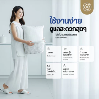 Orientas หมอนไมโครไฟเบอร์ รุ่น Molan ผลิตจาก 3d Fiber หมอนขนาดมาตรฐาน นุ่มสบาย ป้องกันไรฝุ่น