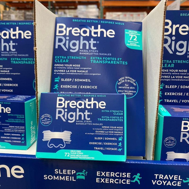 Canada Direct Mail Breathe Right Breathe Right Extra Enhanced Breathe Nasal Patch Snoring 72 Patch 8