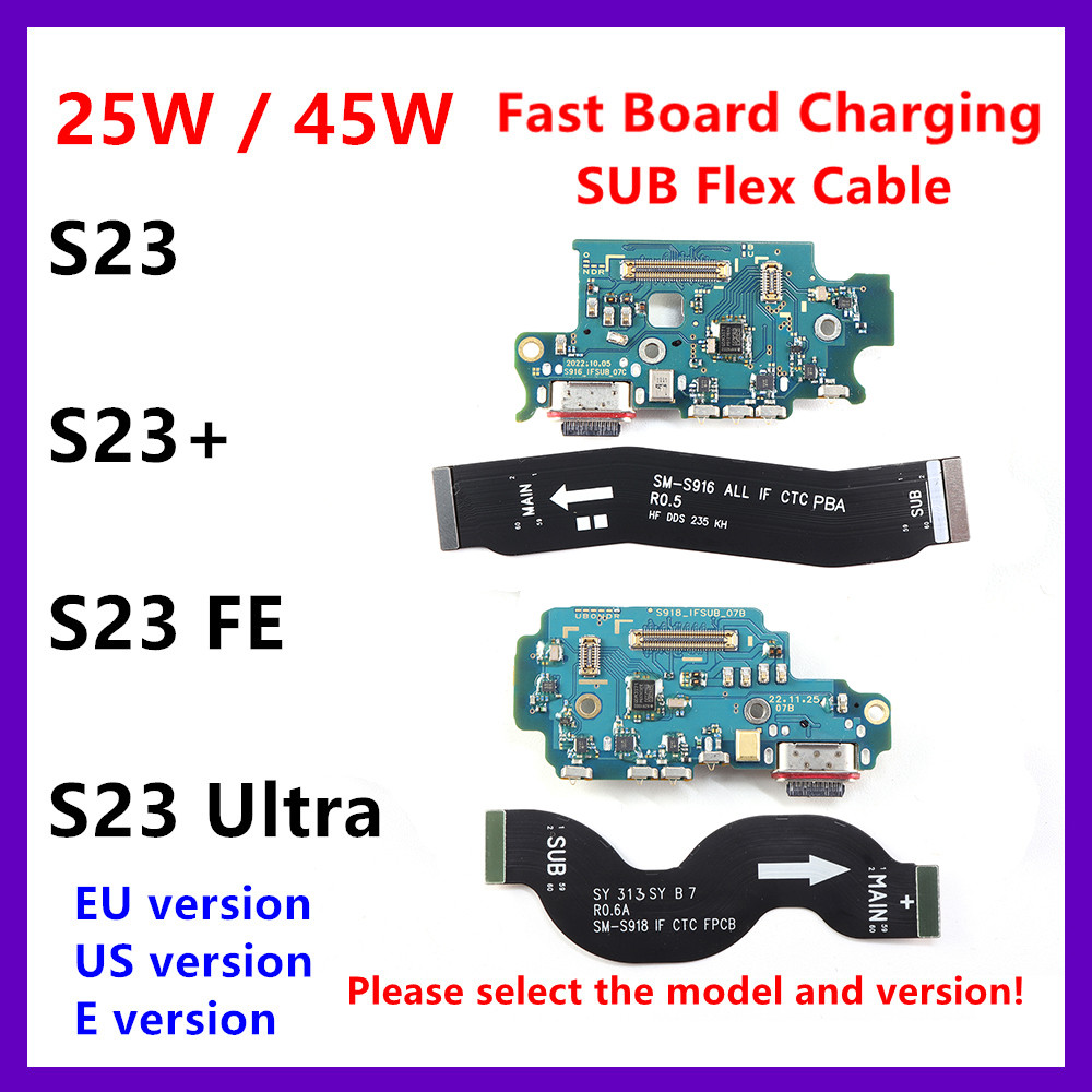45W 25W USB Fast Charger พอร์ตชาร์จสําหรับ Samsung Galaxy S23 Plus Ultra S916 S918 S911 Dock Connect