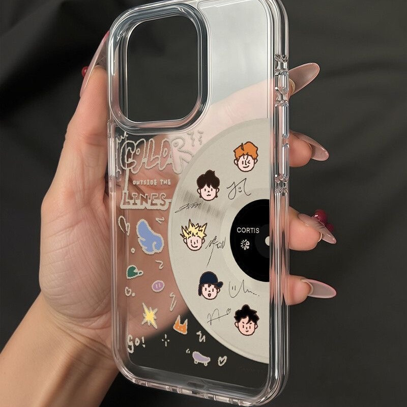 CORTIS/Cortis Vinyl Record Large Hole Soft Case เหมาะสําหรับเคสโทรศัพท์ IPhone/Iuef