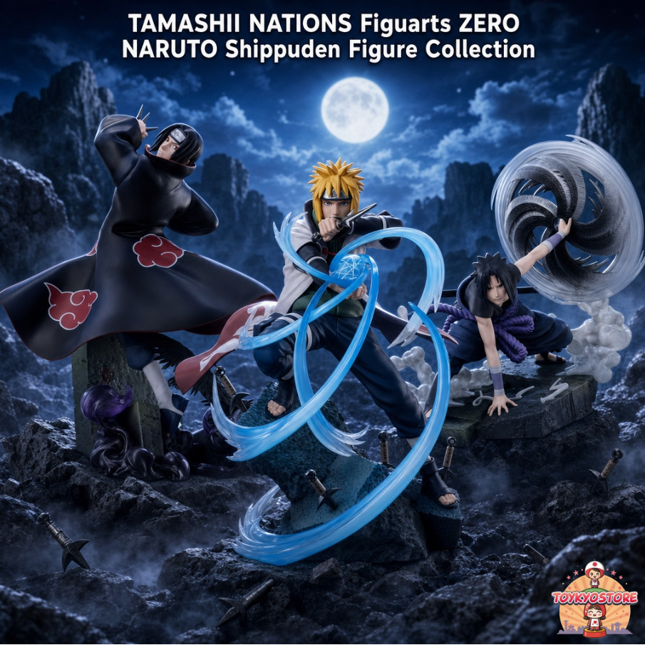 TAMASHII NATIONS Figuarts ZERO NARUTO Shippuden - Uchiha Sasuke, Namikaze Minato, Uchiha Itachi