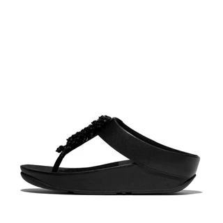 FITFLOP RUMBA BEADED TOE-POST SANDALS รองเท้าแตะแบบหูหนีบผู้หญิง รุ่น B5R-090 สี BLACK