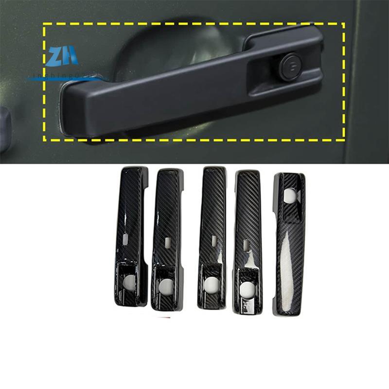 5pcs จริงคาร์บอนภายนอกประตู Handle Cover Trim สําหรับ G-Class W465 G63 G55 G500 25-26 พร้อม Inductio