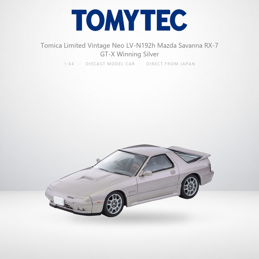 TOMYTEC Tomica Limited Vintage Neo 1/64 LV-N192h Mazda Savanna RX-7 GT-X Winning Silver M 1989 model
