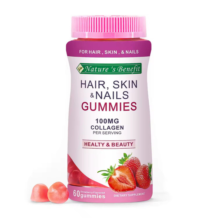 คอลลาเจน Gummies ที่กําหนดเองผิวไวท์เทนนิ่ง Gummies OEM/ODM การค้าต่างประเทศการประมวลผล OEM