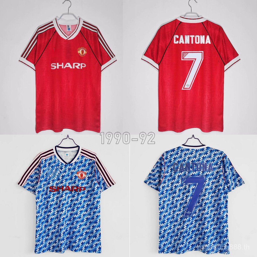 1990-1992 Retro MU Home Away เสื้อฟุตบอลย้อนยุคเสื้อฟุตบอล