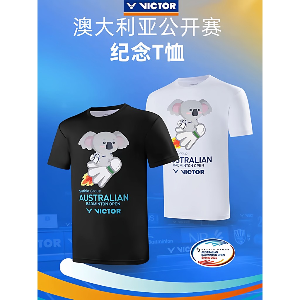 Victor Victory Badminton Jersey Quick-Drying Sportswear Australia Open Competition Commemorative Cul