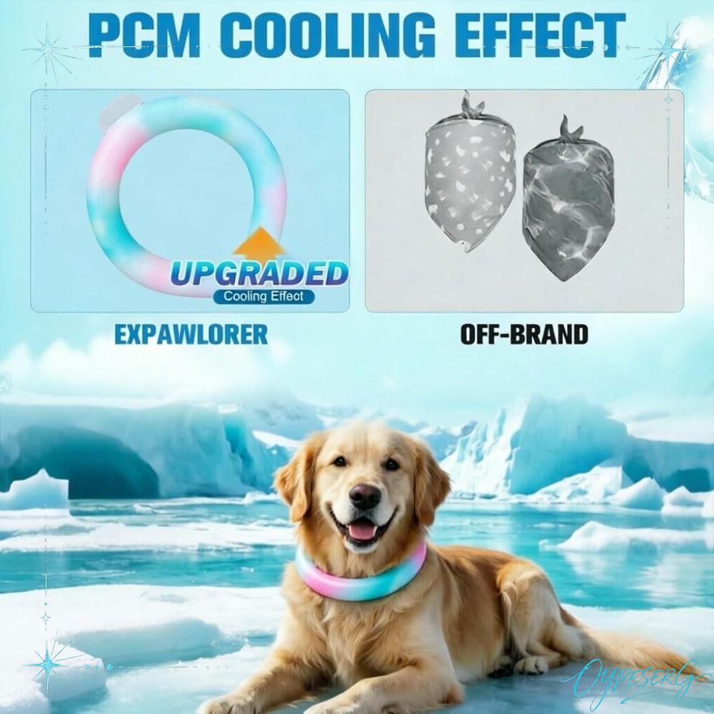 OYPESERG Cooling Pet Bandana, PCM Instant Cooling บรรเทาความร้อนสุนัข Cooling Collar, แบบพกพา Resusa