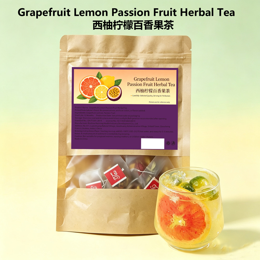 Grapefruit Lemon Passion Fruit Tea Flower Fruit Tea Bag เหมาะสําหรับ Girls Cold Brew Tea Green Orang