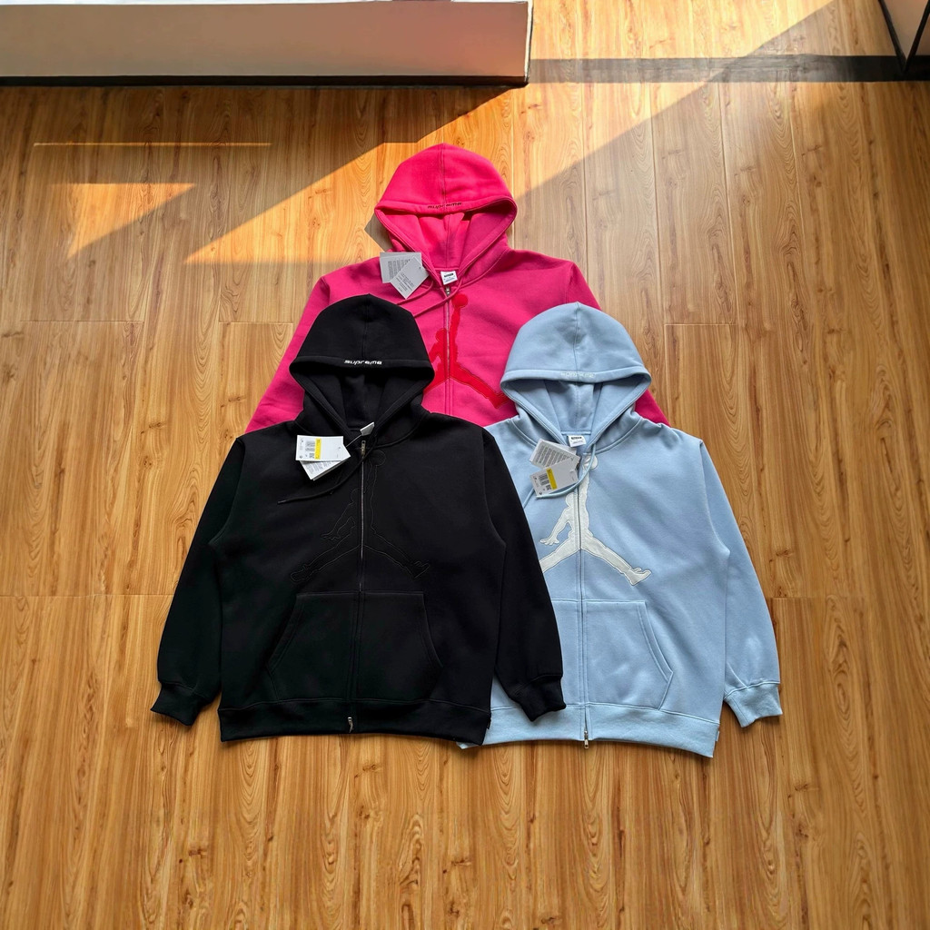 A1TR sup x jor Airman SS26 WEEK15 Hooded Zipper Hooded Airman Buckle Basket Silhouette ปักเสื้อกันหน
