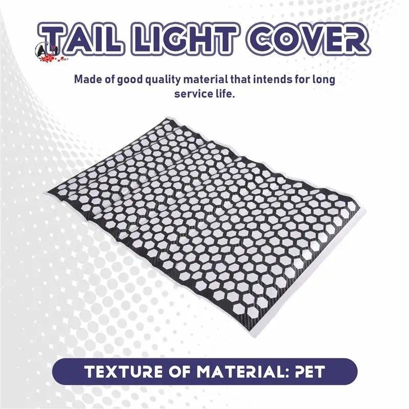A10E-ไฟท้ายด้านหลังรถสติกเกอร์รังผึ้งประเภทรูปลอกคาร์บอนไฟเบอร์สไตล์ 48 X 30 ซม.