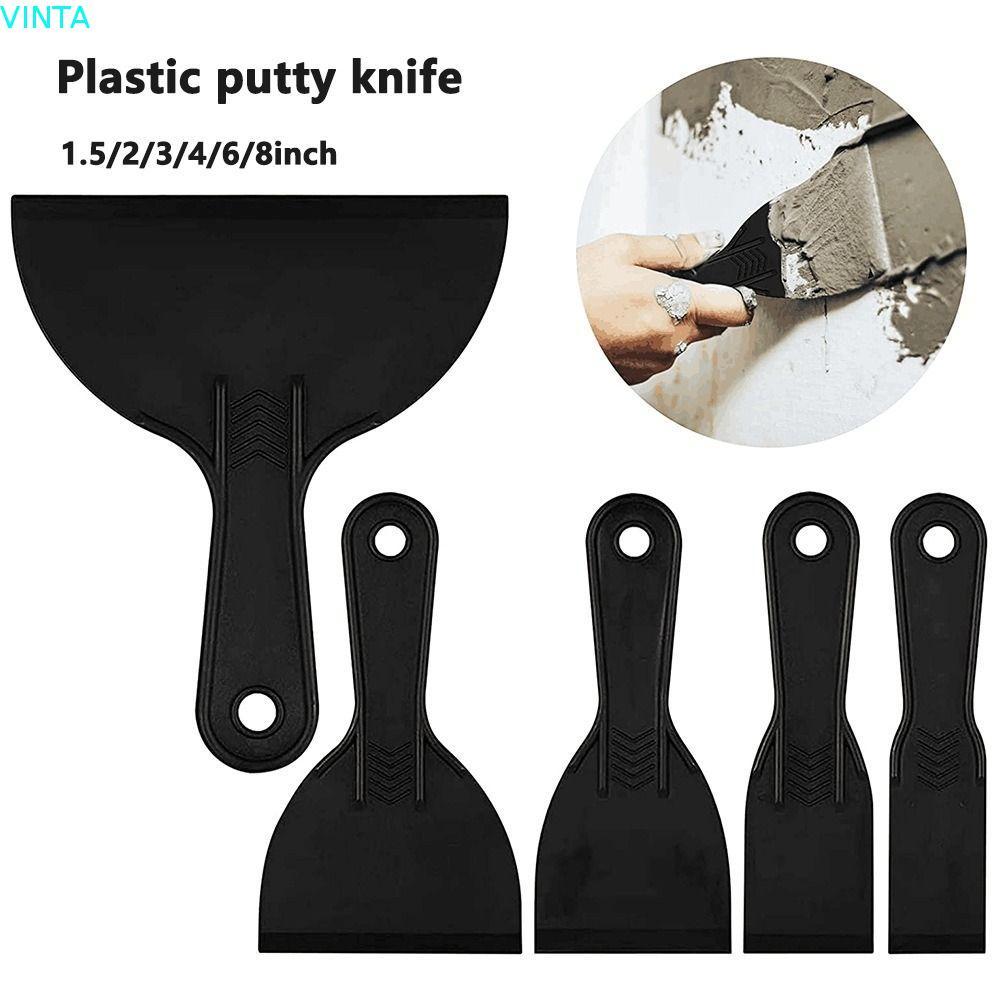 VINTA Putty Scraper 1.5-8in สี Putty Spreader กระเบื้องยาแนวชั้นผนังเครื่องมือทําความสะอาดบรรจุไม้พา