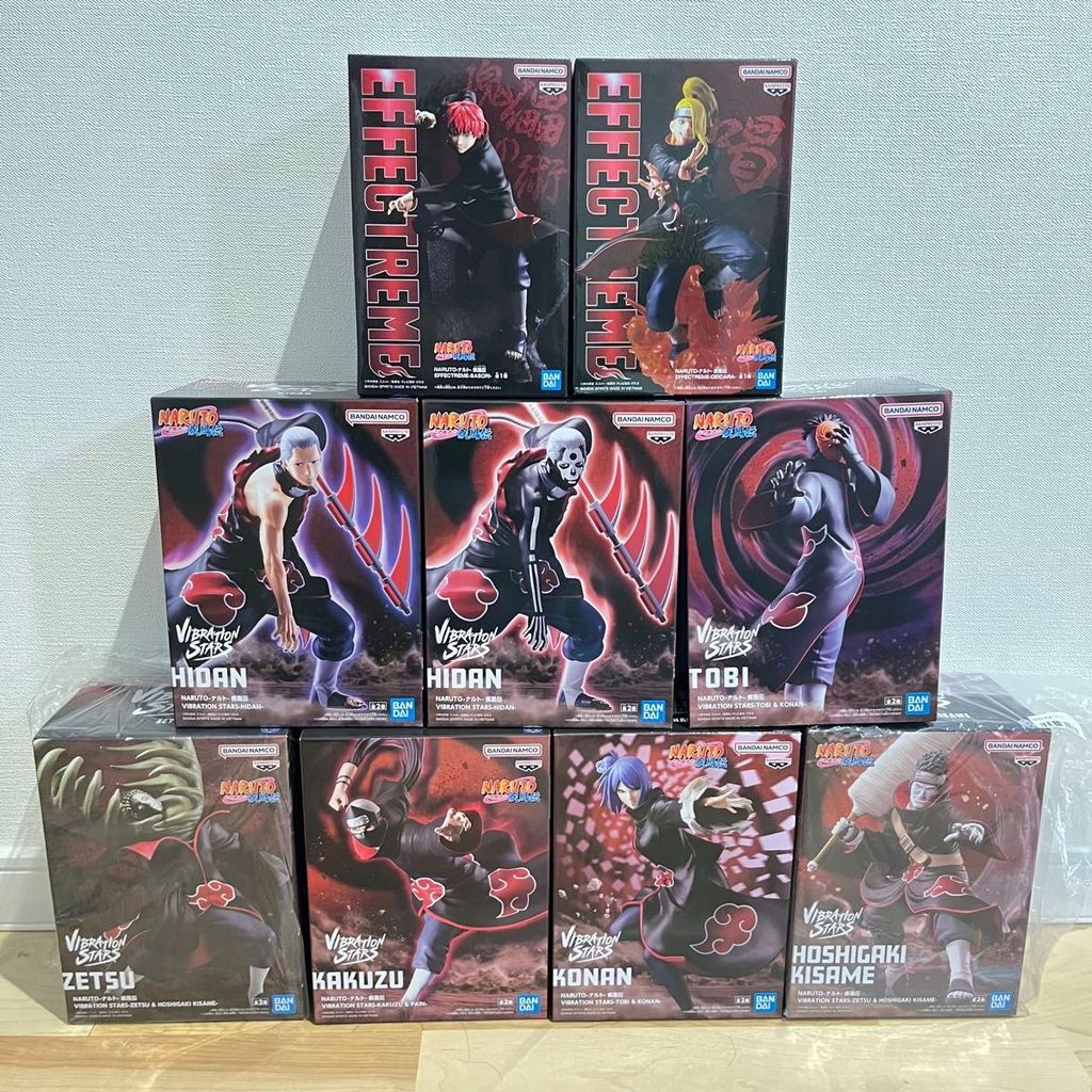 NARUTO Shippuden Akatsuki Figure 9 Set Vibration Stars Deidara Hidan Tobi