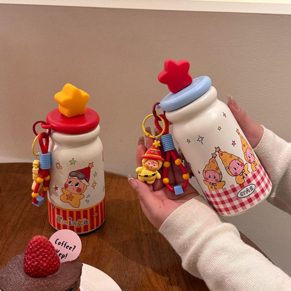 กระบอกน้ำ 2 ลิตร ขวดน้ำ 2 ลิตร Starman Thermos Cup High-value Portable Cartoon Ceramic 316 Liner Wat