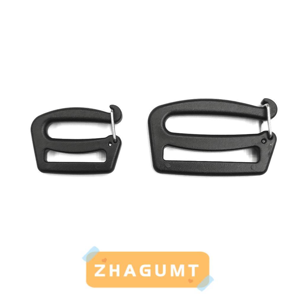 ZHAGUMT366KB 5/10 ชิ้นสายรัดหัวเข็มขัด,ปรับ 26/38 มม.G Hook,DIY Quick Release สายรัดสีดําหัวเข็มขัดส