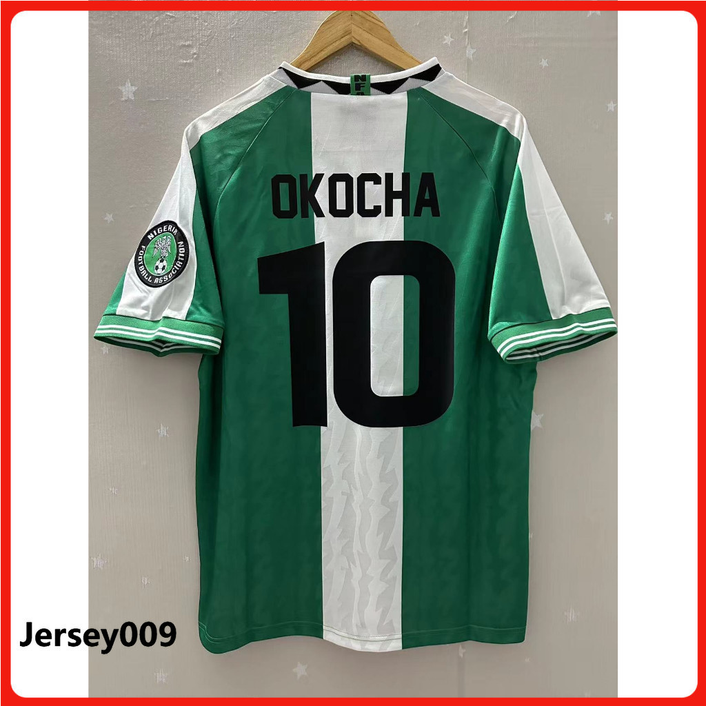 S-XXL 1996 Nigeria OKOCHA คุณภาพสูง Home Retro Football Jersey เสื้อยืดที่กําหนดเอง