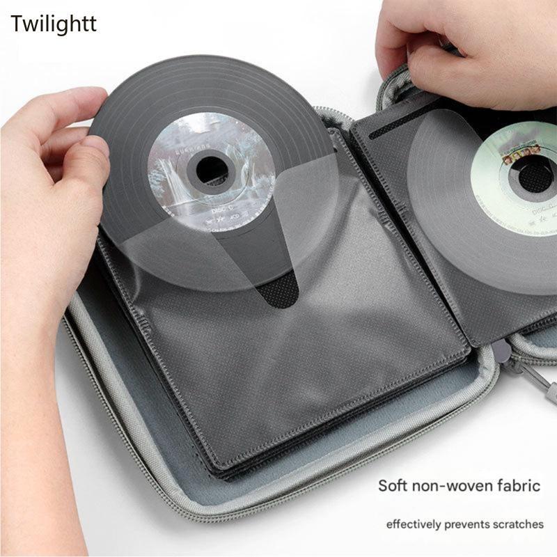 WILI CDs Blu Ray Storage Solution ถือ 32 แผ่นการออกแบบแบบพกพาสําหรับทุกวันในการตั้งค่าถุงเก็บกรณี