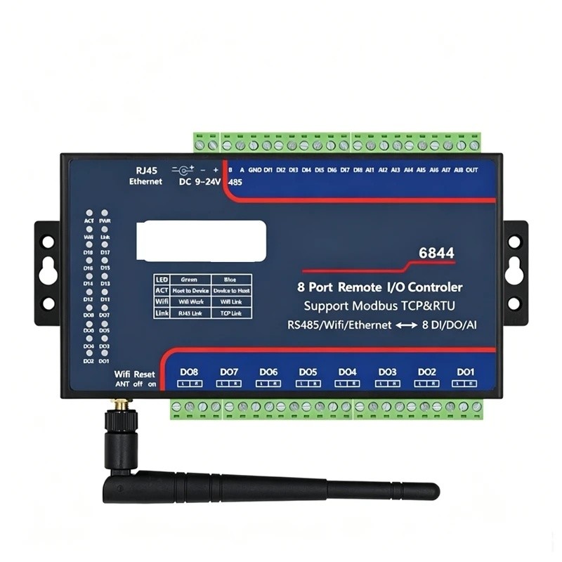04FC Sinosky ZLAN6844 โมดูล WiFi IO 8DI 8DO 8AI DIN Rail ในสต็อก