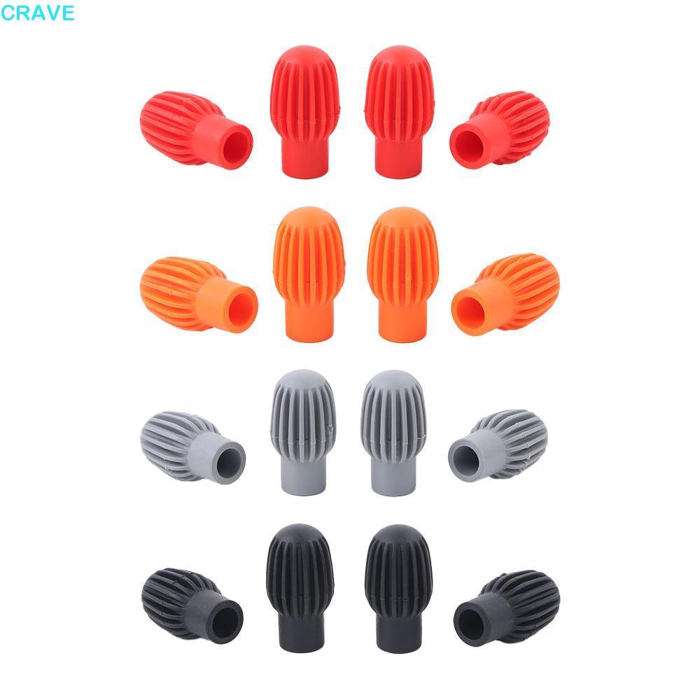 CRAVE กลอง Stick Practice Tip ซิลิโคน 2/4 ชิ้นกลองอุปกรณ์เสริม Percussion Instruments ซิลิโคนกลอง St