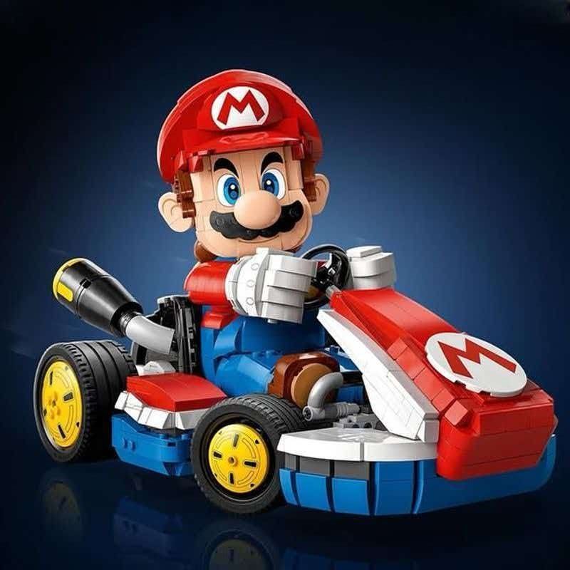 เข้ากันได้กับ 72037 Super Mario Building Blocks Puzzle Kart Series ประกอบของเล่นเด็กชายหกของขวัญ