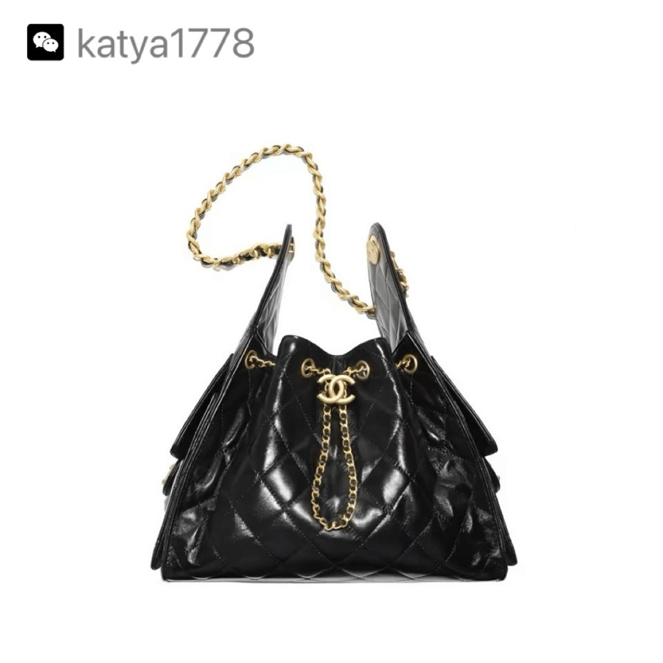 [คุณภาพสูง] 25C Oil Wax Skin 25bag HOBO Hippie Bag สีดํา