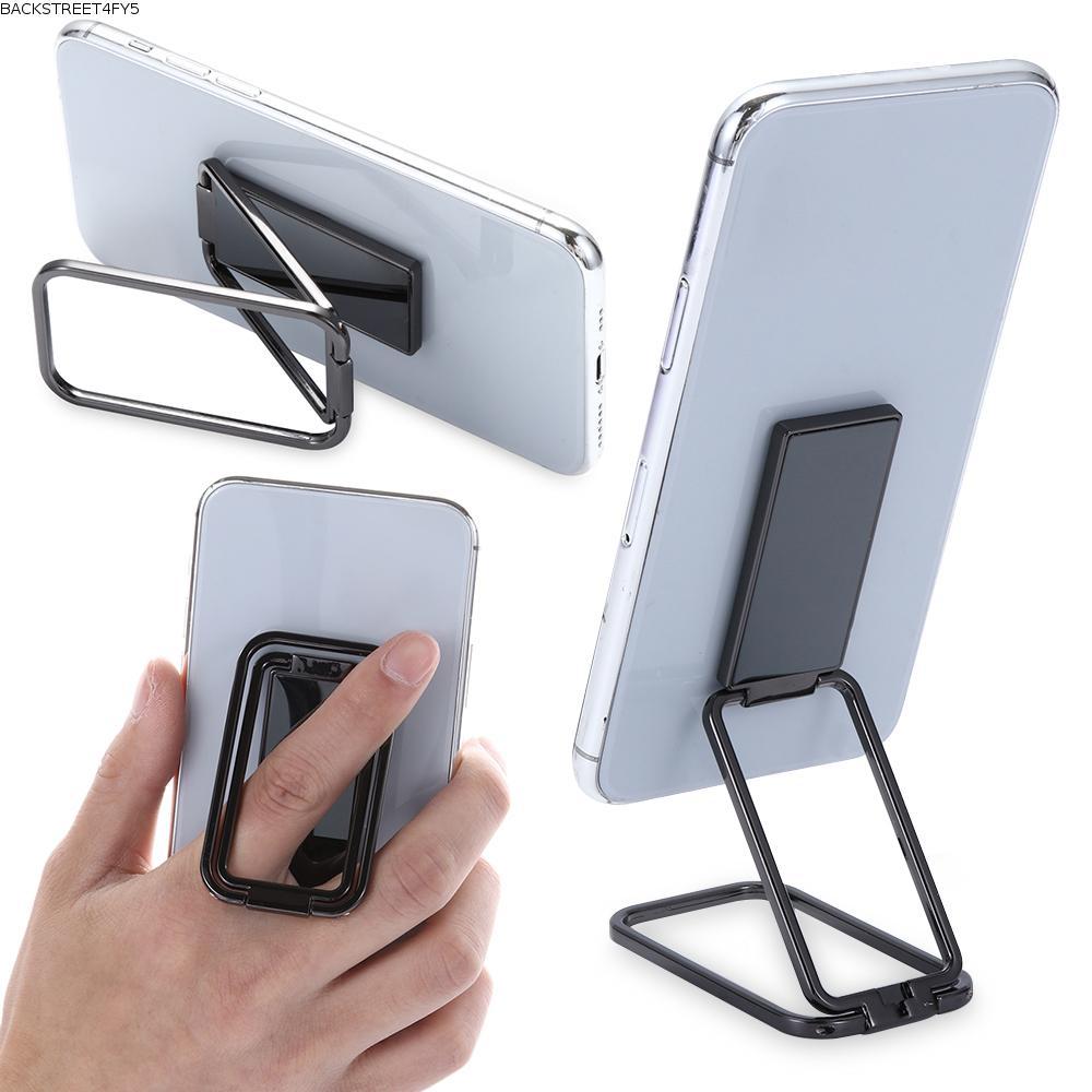 BACKSTAGEEET4FC3 Finger Ring Ultra Thin Adjustable Folding 360 Rotation