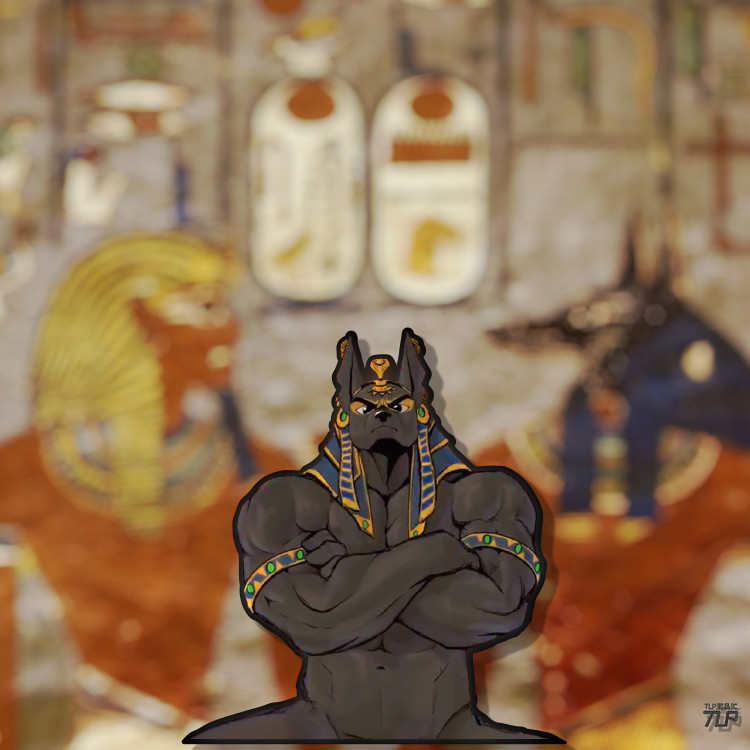 TLP สติ๊กเกอร์ติดรถยนต์สะท้อนแสง Anubis Anubis Anubis Anubis สติ๊กเกอร์อนิเมะกระจกสามเหลี่ยม
