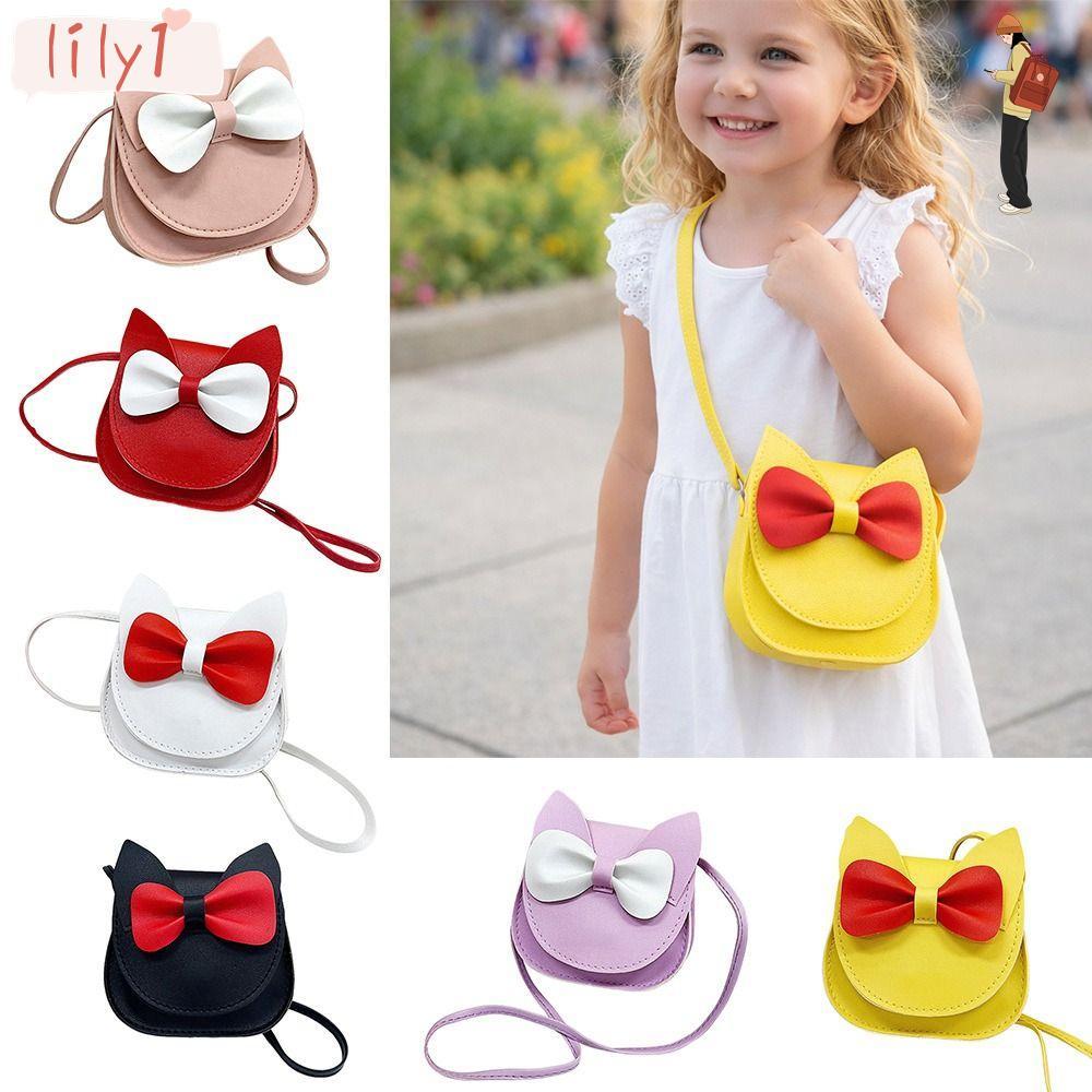 LILY Mini Shoulder Bag, Cartoon Bow Kids Crossbody Bag, Fashion Princess Kids Small Bag Children