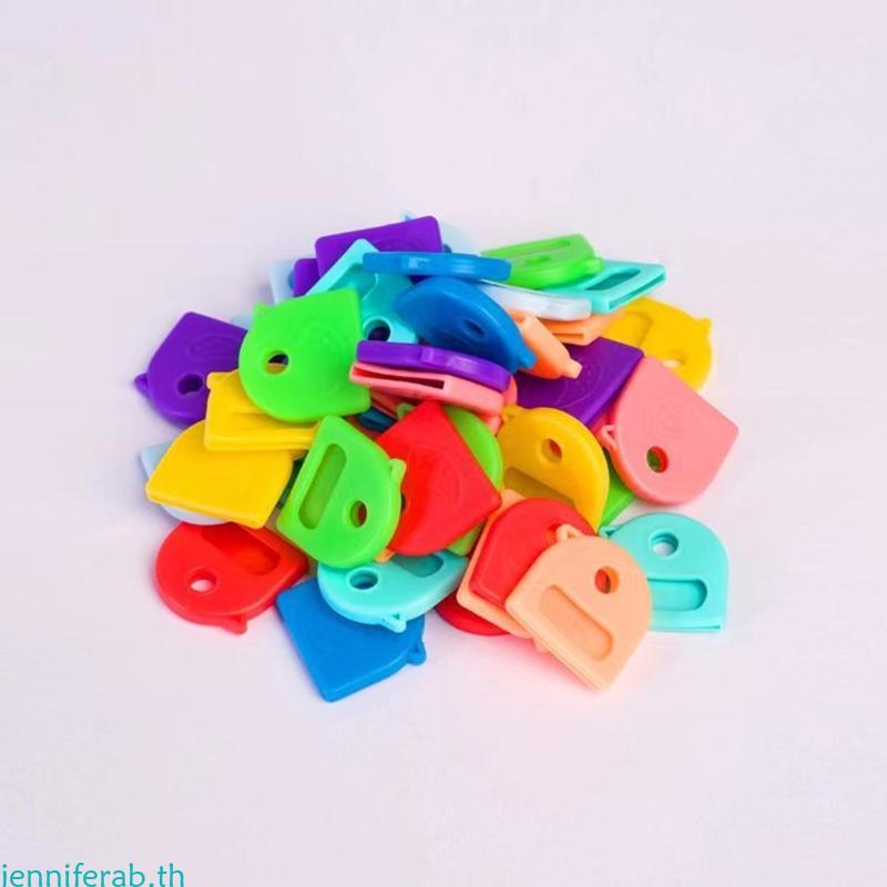 Jenniferab 8 ชิ้น Vibrant Key Caps Home Office Key Organizer สําหรับ Key Sorting ที่มีรูปร่างผสมและส