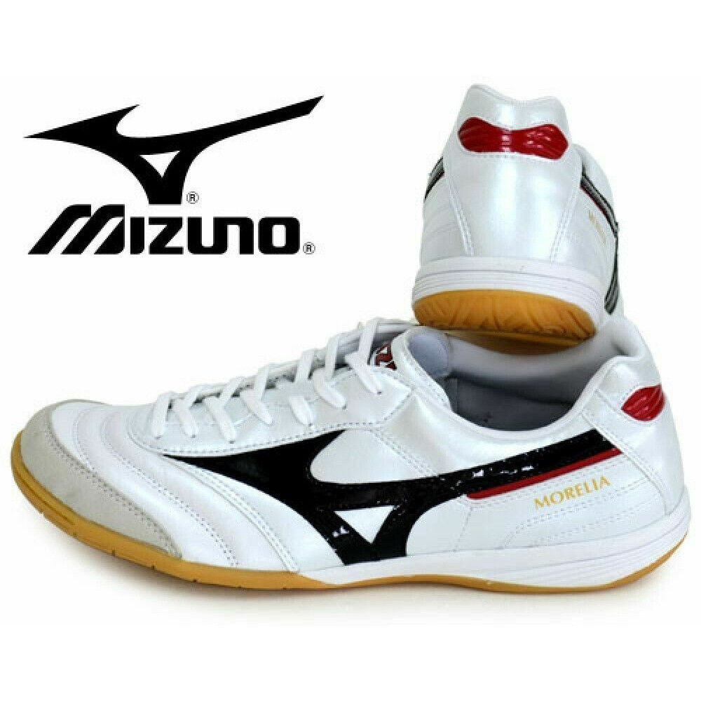 Mizuno MORELIA Sala Japn Soccer Futsal รองเท้าฟุตบอลในร่ม Q1GA1700 สีขาว x สีดํา ใหม่ พร้อมกล่อง 9Y3