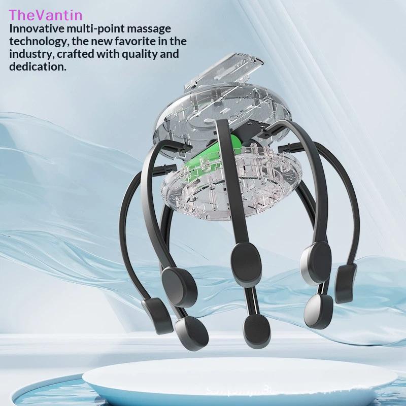 TheVantin เครื่องนวดหนังศีรษะหัวไฟฟ้าพร้อมกรงเล็บแบบปรับได้อุปกรณ์นวดดูแลเส้นผมน้ําหนักเบาไร้สายสําหรับใช้ในสํานักงานสินค้าที่ดี
