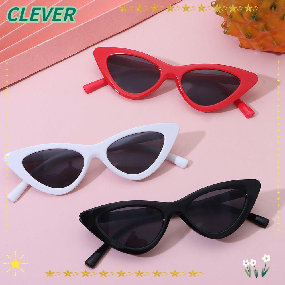 CLEVER แว่นกันแดดเด็กชายหญิงกรอบแคบ Retro Cat Eye