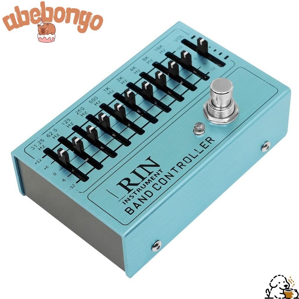 ABEBONGONY EQ Pedal, LED Sliders อลูมิเนียม 10-Band Equalizer, ±12dB Gain/Attenuation อิสระ Controll