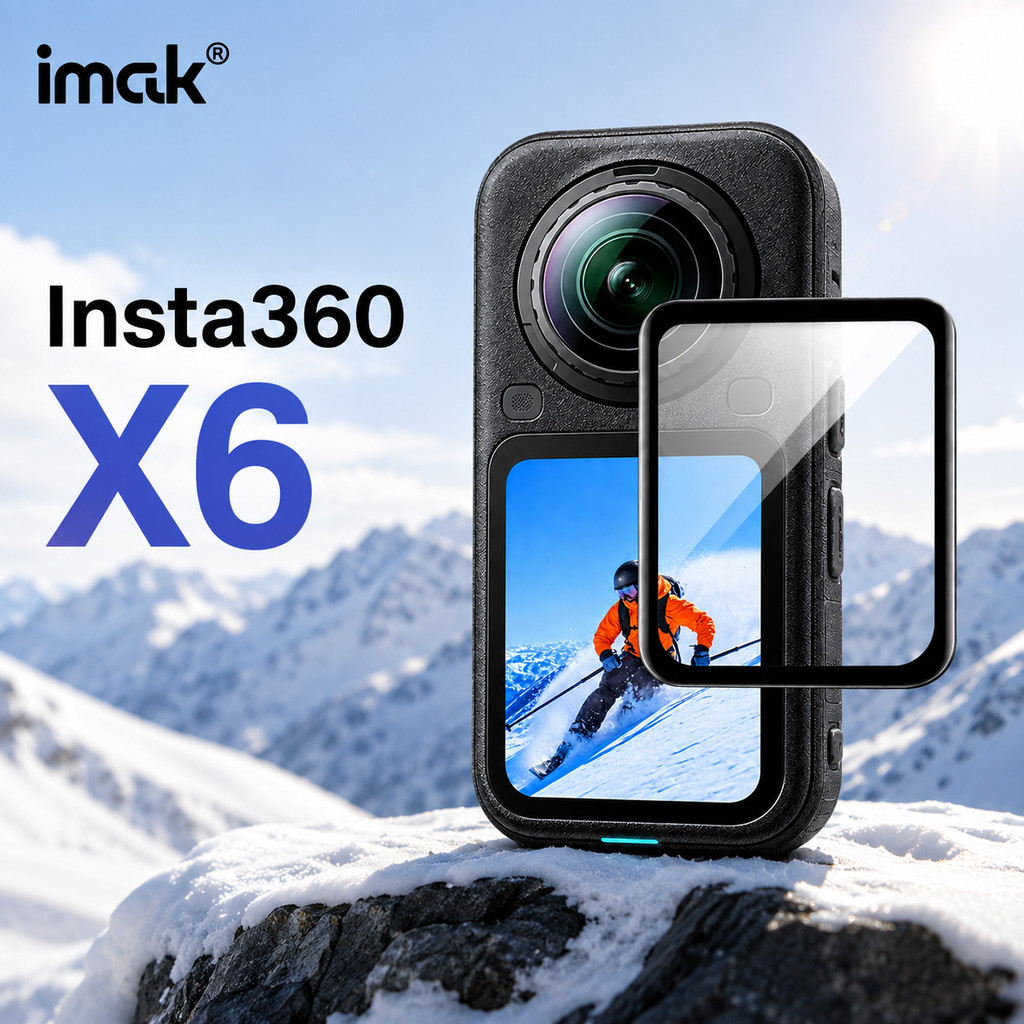 ฟิล์มกระจก สำหรับ Insta360 X6 HD Clear 9H ความแข็ง ป้องกันลายนิ้วมือ FM0028