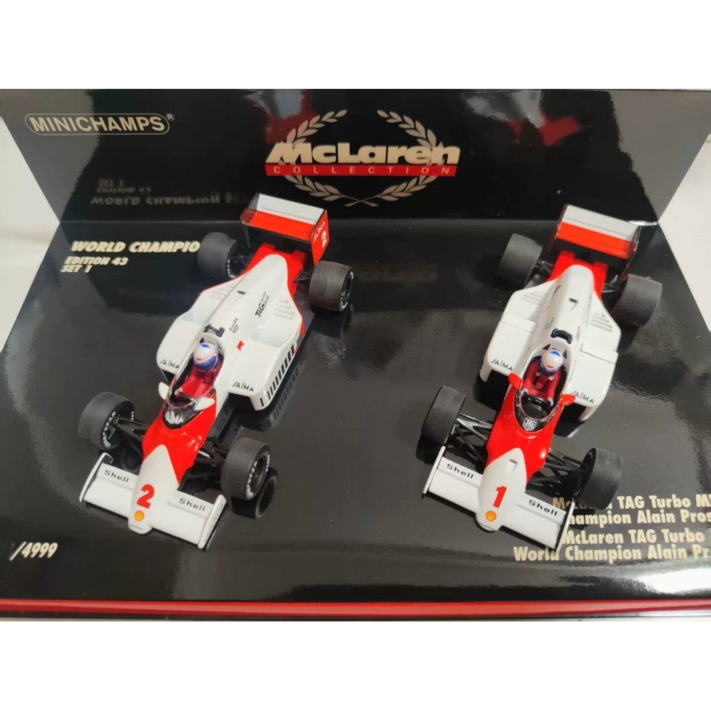 [คลังสินค้าพร้อม] Mini Cut 1/43 McLaren Double Car Cover MP4/2B MP4/6C 1985, 1986 Game Season F1 Wor