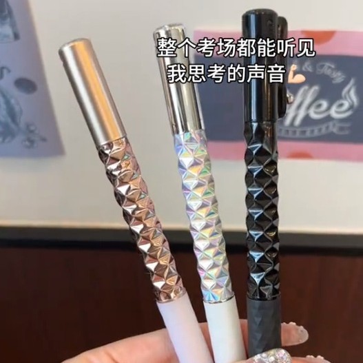 Fashion Style Diamond Decompression Geometric Deformation Pen Quick-Drying Niche High-Value Jewelry 